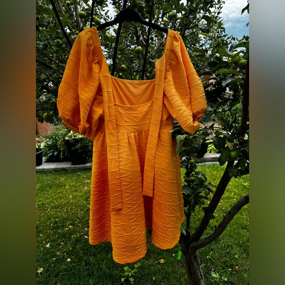 FREE PEOPLE Violet Mini Dress - Carrot Ginger - Size L - Picture 10 of 15